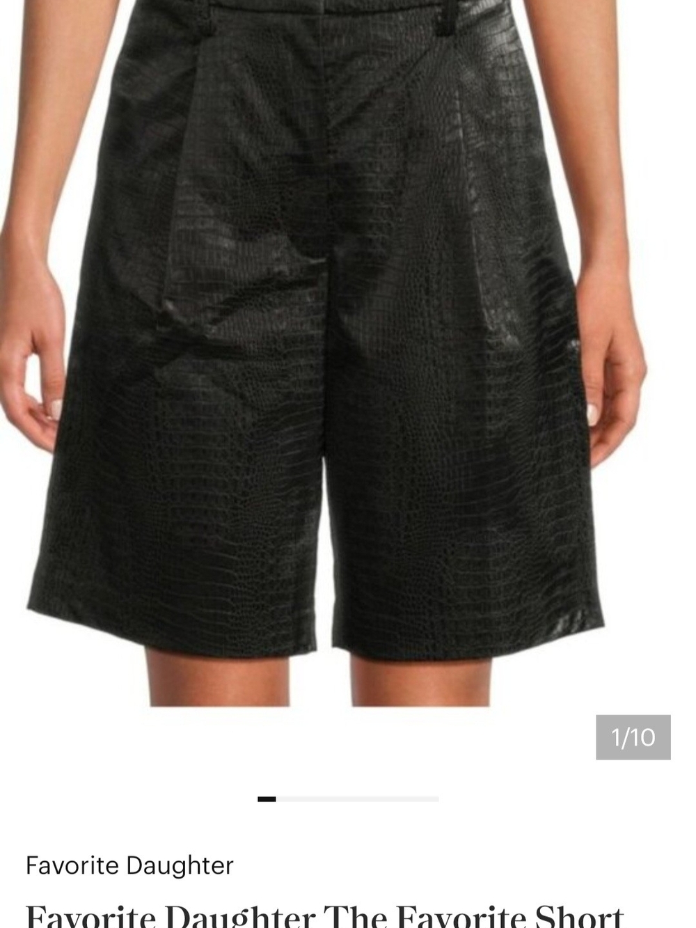 Favorite Daughter The Favorite Short Faux Leather Bermuda Shorts in Black Like